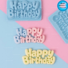 Khuôn Silicon - Chữ Happy Birthday Bong Bóng - 9.1cm