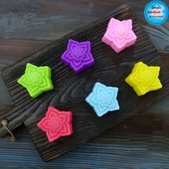 [10 cup] Khuôn Silicon - Cup Set 5cm - M39 - Ngôi Sao