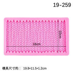 Khuôn Silicon - Viền Mảng 2D - Len