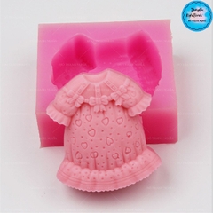 Khuôn Silicon - Đầm Bé Gái Lớn 8 Cm