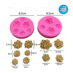 Khuôn Silicon - Hoa Mẫu Đơn - Vĩ Set 2