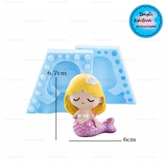Khuôn Silicon - Biển Tiên Cá 2 Mảnh Đứng 6.7cm