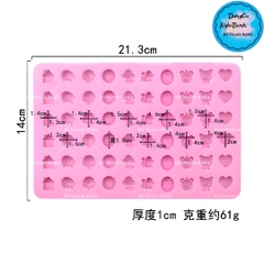 Khuôn Silicon - Bánh Kẹo - Vĩ Chip Chip 60C