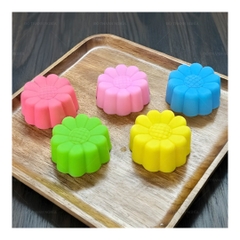 [10 cup] Khuôn Silicon - Cup Set 5cm - M76 Hoa Mai
