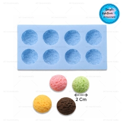 Khuôn Silicon - Vĩ Bánh Kẹo Kem Viên 6c 2cm