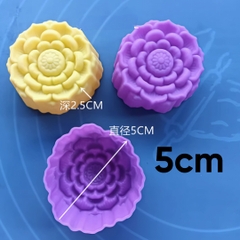 [10 cup] Khuôn Silicon - Cup Set 5cm - M69 Hoa Mẫu Đơn
