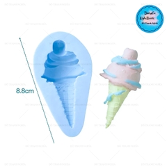 Khuôn Silicon - Cây Kem Xoắn 9cm