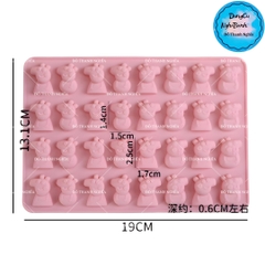 Khuôn Silicon - Động Vật -Vĩ Chip Chip Heo PePa 32c