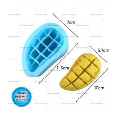 Khuôn Silicon - Trái Cây - Xoài Cắt Miếng 10cm