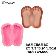 Khuôn Silicon - Em Bé - Bàn Chân 5cm 2c