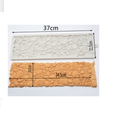 Khuôn Silicon - Viền Mảng Họa Tiết - Sò Ốc Biển 34.5x10.5cm