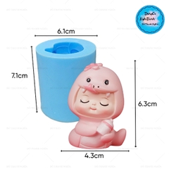 Khuôn Silicon - Động Vật - Con Rắn Nơ Nhỏ Bình Bú 6.3cm