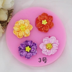 Khuôn silicon - Hoa Cúc Dẹp 4c - 2.3cm