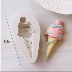 Khuôn Silicon - Cây Kem Xoắn 9cm