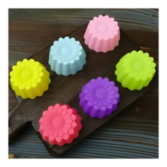 [10 cup] Khuôn Silicon - Cup Set 5cm - M42 - Hoa Cúc 2 Tầng