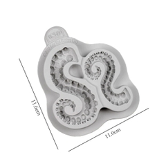 Khuôn Silicon - Biển - Râu Bạch Tuột 2C Khuôn Xanh