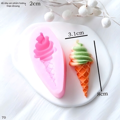 Khuôn Silicon - Cây Kem Xoắn 9cm