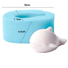 Khuôn Silicon -Sinh Vật Biển - Cá Heo 10cm