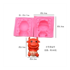 Khuôn Silicon - Động Vật - Trâu 2 mảnh 5.5cm M04