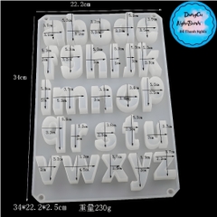 Khuôn Silicon - Chữ Cái Thường - 5cm - Lớn