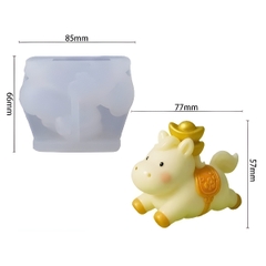Khuôn Silicon - Động Vật - Ngựa Chạy Thỏi Vàng 7.7cm