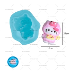 Khuôn Silicon - Mèo Kitty - Mèo Con Hình Heo 6cm