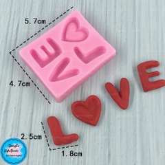 Khuôn Silicon - Chữ Love Vuông 2.7cm