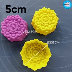 [10 cup] Khuôn Silicon - Cup Set 5cm - M73 Cúc