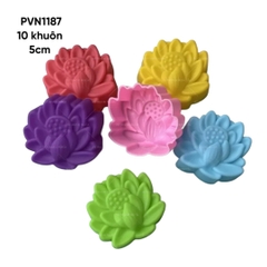 [10 cup] Khuôn Silicon - Cup Set 5cm - M56 Hoa Sen Nhọn