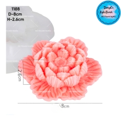 Khuôn Silicon - Hoa Mẫu Đơn Nhuỵ - 8cm