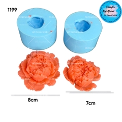 Khuôn Silicon Hoa Cúc Cánh Xoay - Mẫu Đơn Hồng Anh Thảo Set 2
