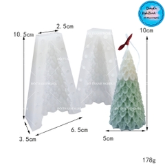 Khuôn Silicon - Noel - Cây Thông 2 Mảnh 10cm