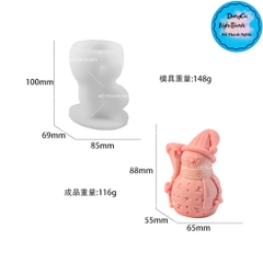 Khuôn Silicon - Động Vật - Người Tuyết Cầm Gậy