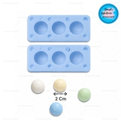 Khuôn Silicon - Vĩ Bi Tròn 2 Mảnh 3C 2cm
