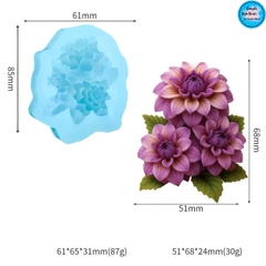 Khuôn Silicon - Hoa Chùm - Chùm Hoa Cúc Thược Dược 6.8cm