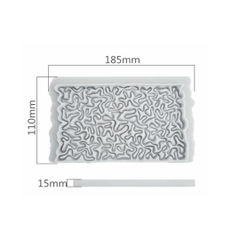 Khuôn Silicon - Viền Mảng Họa Tiết - Xoắn Sợi 17x10cm