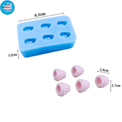 Khuôn Silicon - Trái Cây Berry - Mâm Xôi Lỗ Nằm 6c