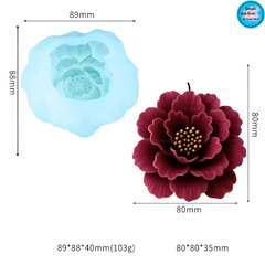 Khuôn Silicon - Hoa Cúc Thược Dược Cánh Nhún 8cm