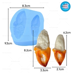 Khuôn Silicon - Món Ăn - Càng Cua 2c 8cm - 6.5cm
