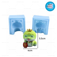 Khuôn Silicon - Động Vật - Con Rắn 2 Mảnh - Rắn Mắt Dẹp Bảng