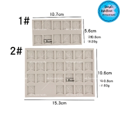 Khuôn Silicon - Chữ Số - Set 2 Ô Vuông 1.8cm