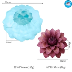 Khuôn Silicon - Hoa Cúc Thược Dược Cánh Nhọn 8cm