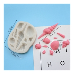 Khuôn Silicon - Sinh Vật Biển TH - Sò Ốc - 10c