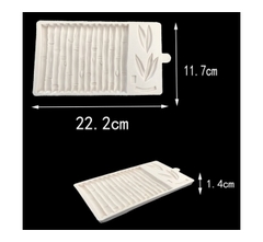 Khuôn Silicon - Viền Mảng Họa Tiết - Hàng Tre Trúc - 13.8x10.8cm