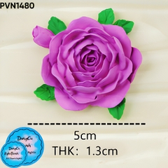 Khuôn Silicon - Hồng Nở Kèm Lá A1-1535