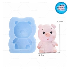 Khuôn Silicon Động Vật Con Heo 4.5cm