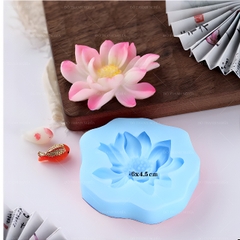 Khuôn Silicon - Mặt Ép Hoa Sen - Sen Cánh Rũ 4.5cm