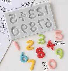 Khuôn Silicon - Số 0-9- Số Lăn