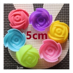 [10 cup] Khuôn Silicon - Cup Set 5cm - M02 - Hoa Hồng Hot