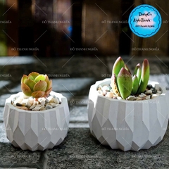 Khuôn Silicon - Chậu Cây - Đa Giác 7.9cm Không Kèm Đế